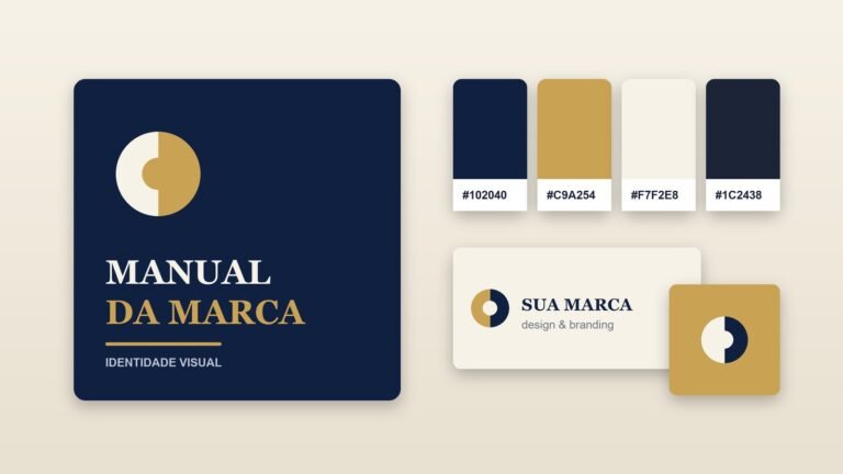 Identidade visual: manual da marca, paleta de cores e cartão de visita