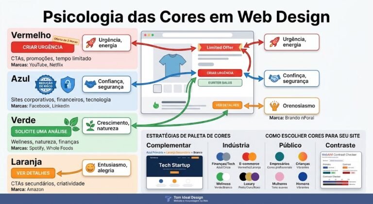 Psicologia das Cores em Web Design: Como Cores Influenciam a Decisão de Compra